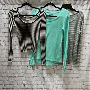ARIZONA UNIVERSAL THREAD OLD NAVY Juniors 3 Long Sleeve Shirt Bundle XS/Small